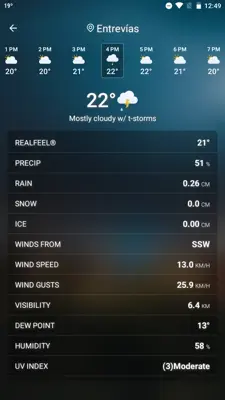 Weather android App screenshot 2